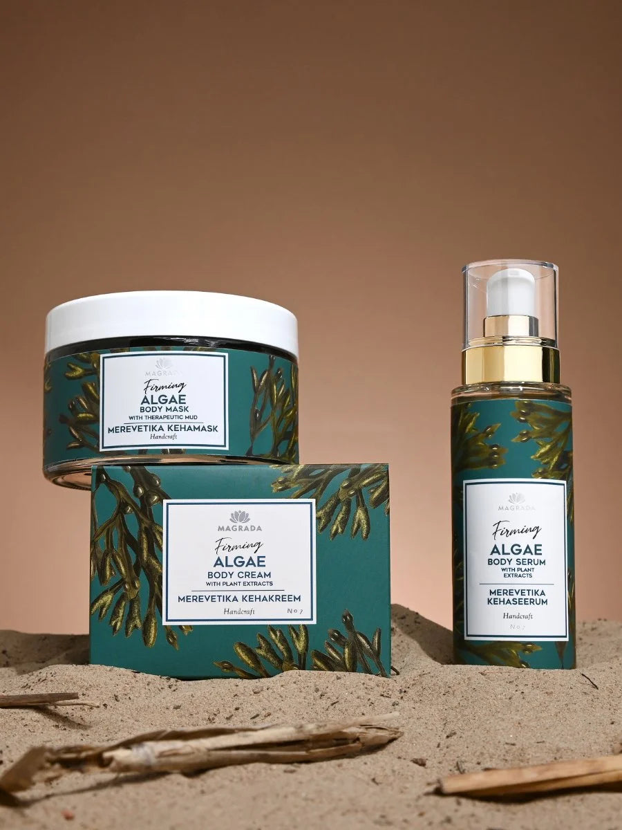 "Magrada Organic Cosmetics" Vartalonhoitosetti – Kiinteyttävä Vartalonhoito Merilevällä ja Kasviuutteilla