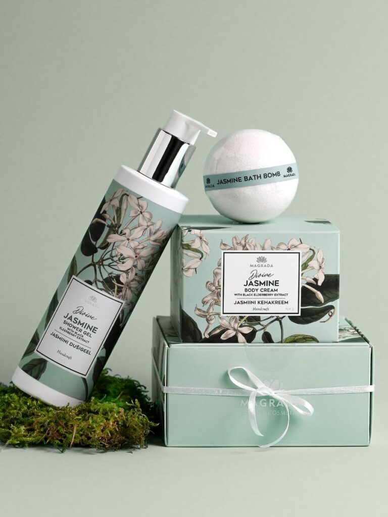"Magrada Organic Cosmetics" Jasmiini Vartaloemulsio – Hehkua ja Elinvoimaa Ihollesi